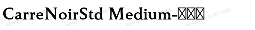 CarreNoirStd Medium字体转换